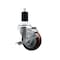 Service Caster 3.5'' SS Maroon Poly Swivel 1-1/2'' Expanding Stem Caster with Brake SCC-SSEX20S3514-PPUB-MRN-TLB-112 - alternate 1
